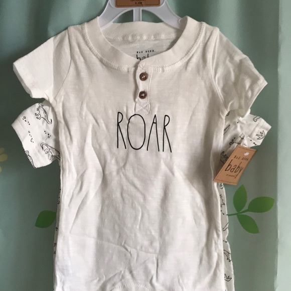 Rae Dunn baby 2 pack rompers - Picture 1 of 9